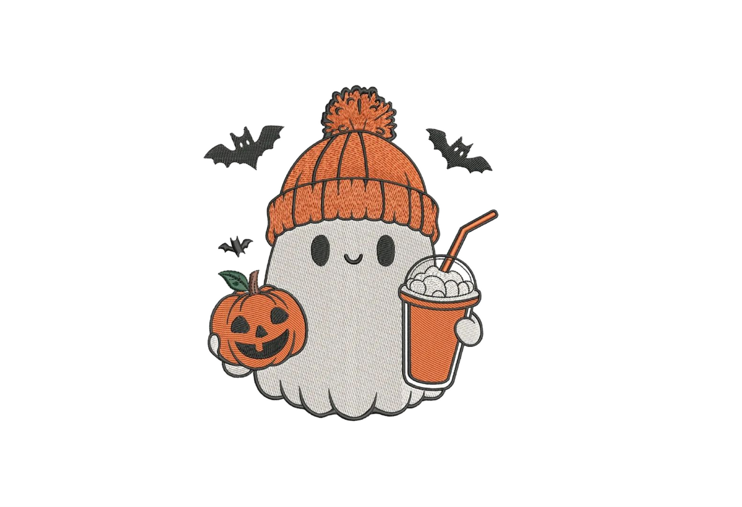 Embroidered Hoodie - "BABY GHOST PUMPKIN LATTE"