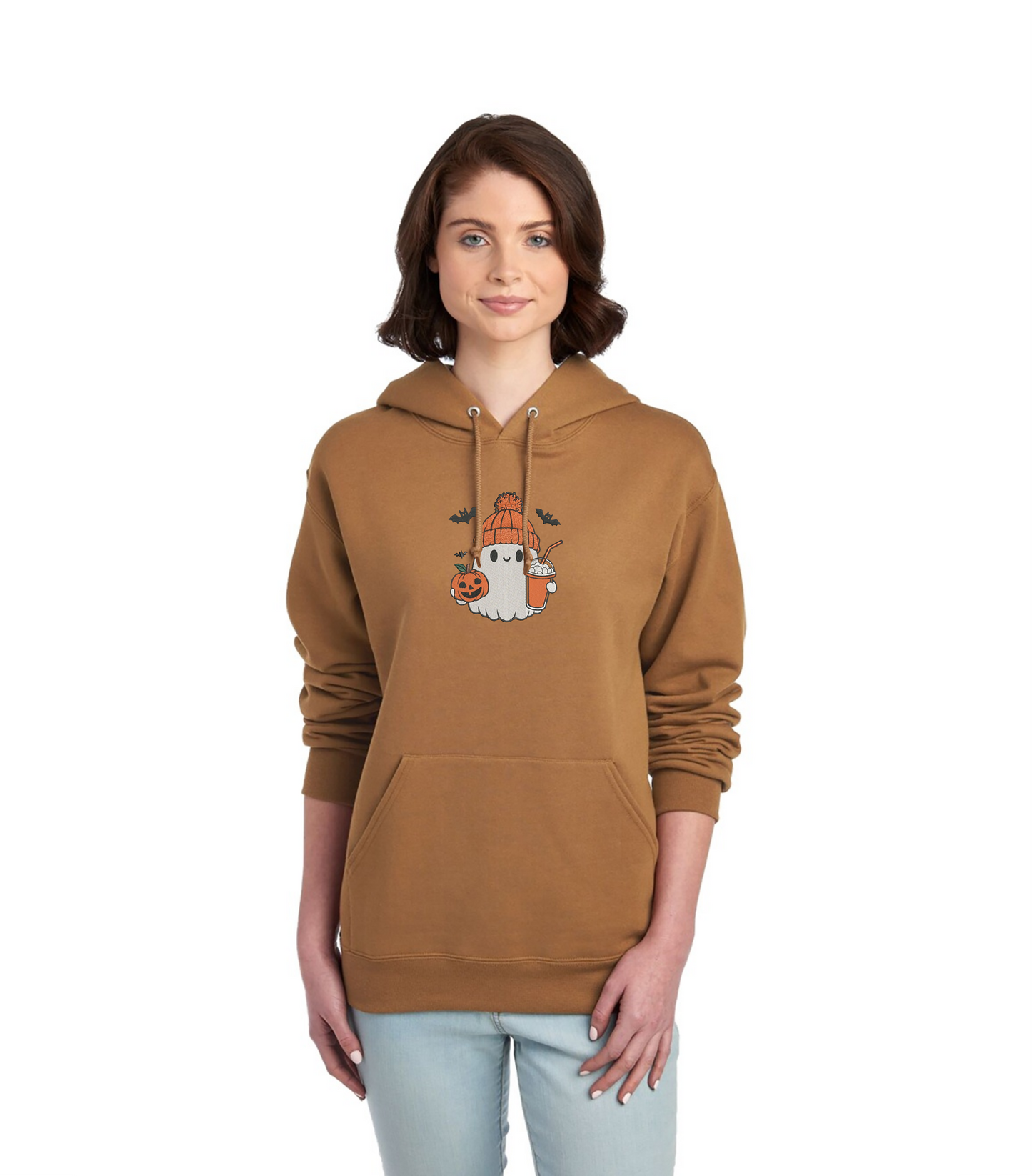 Embroidered Hoodie - "BABY GHOST PUMPKIN LATTE"