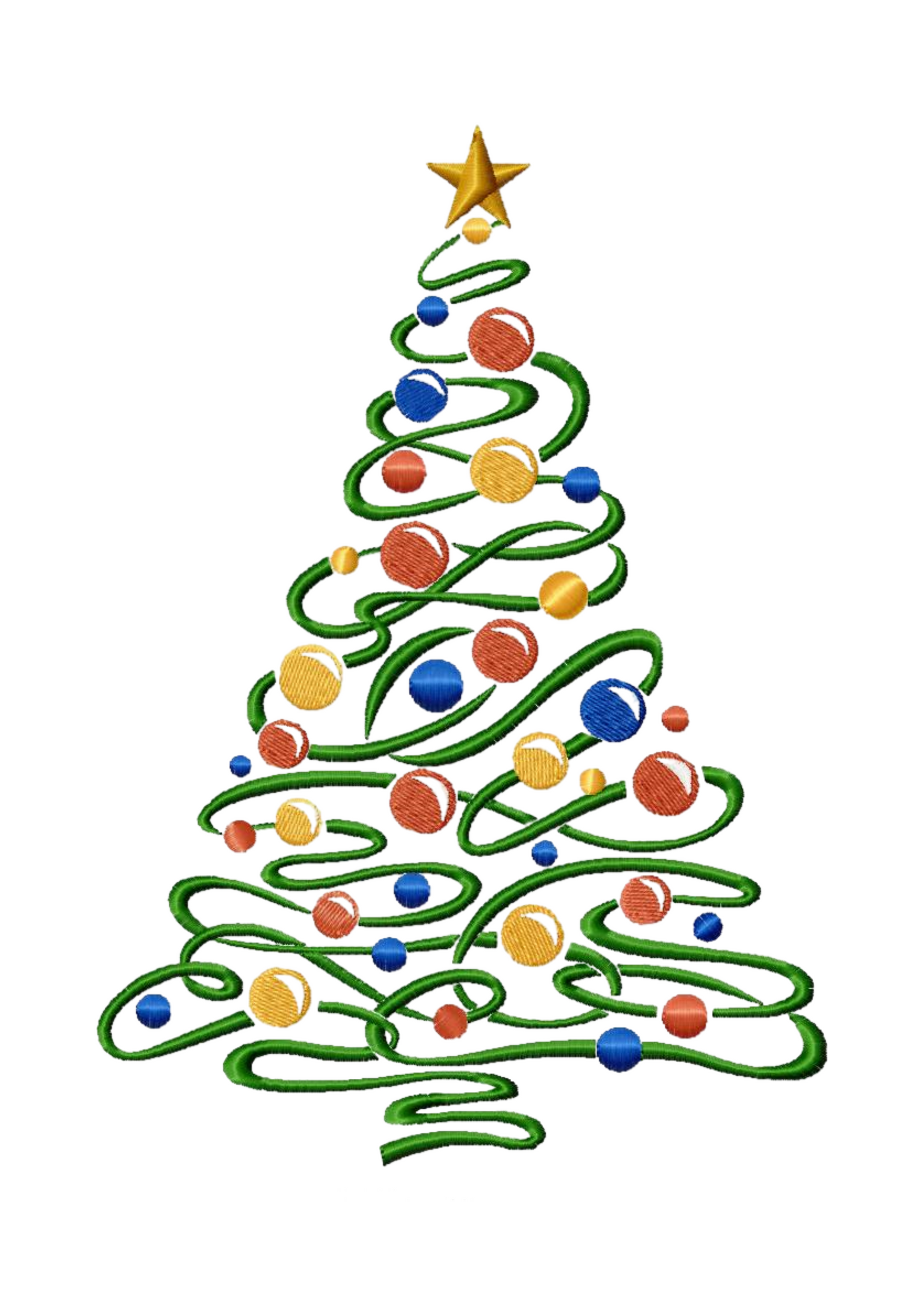 Embroidered Hoodie - "TRADITIONAL CHRISTMAS TREE"