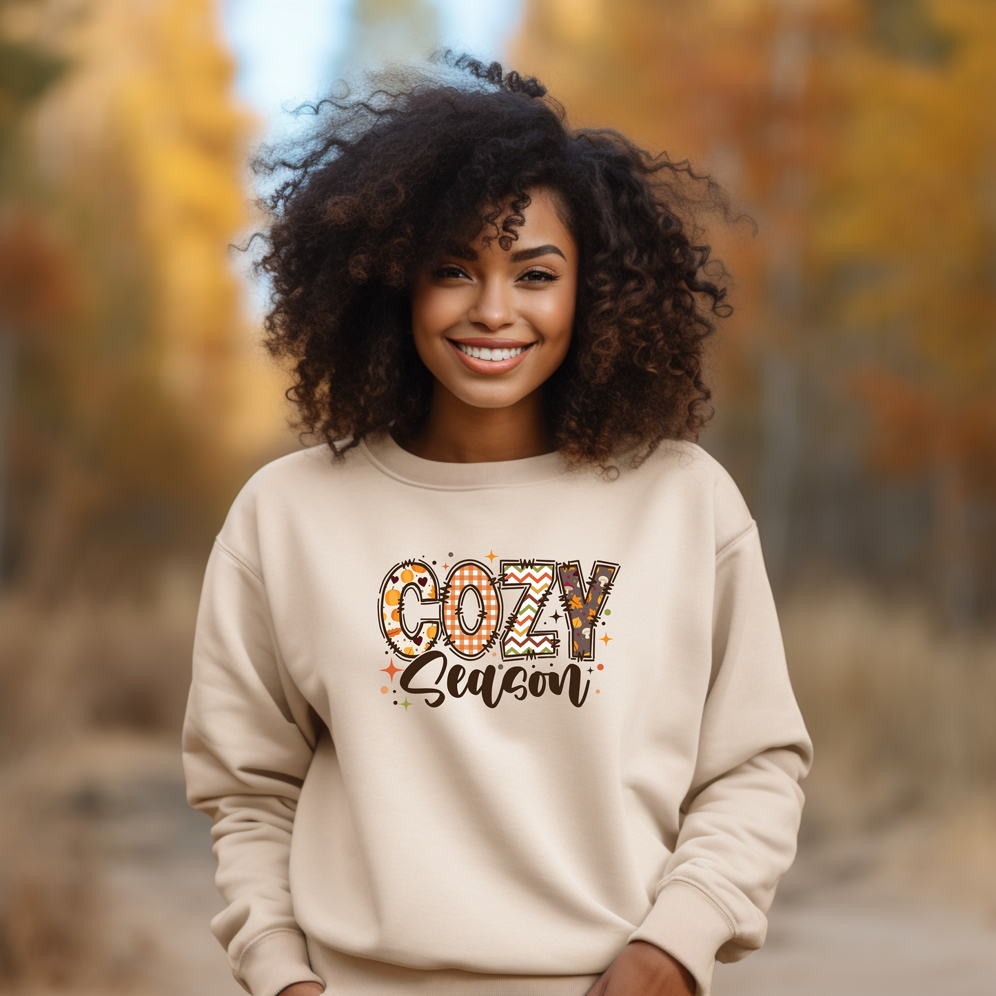 Sweatshirt - "COZY SEASON" DTF Print