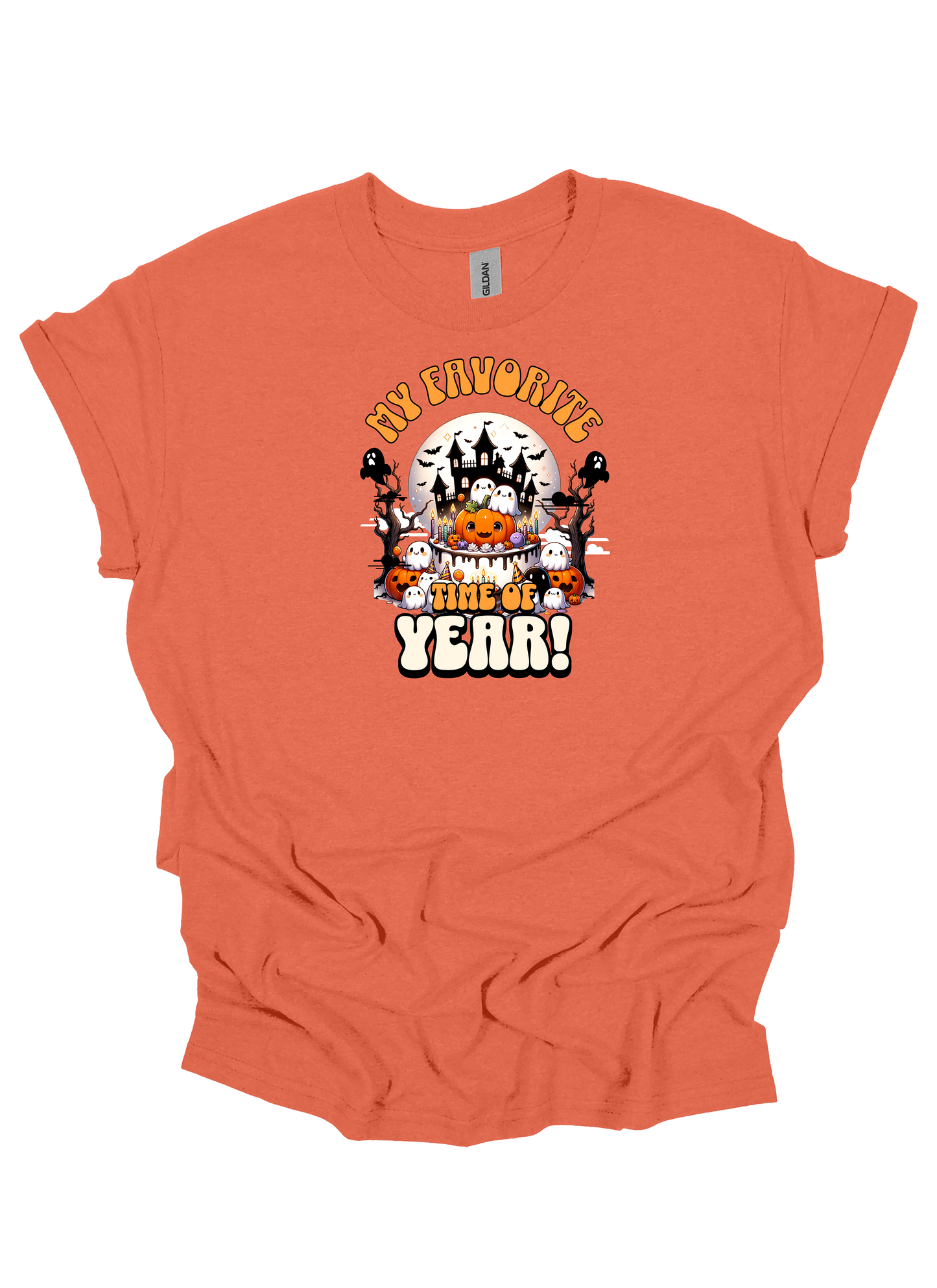 T-Shirt - "HALLOWEEN FAVORITE TIME OF YEAR" DTF Print