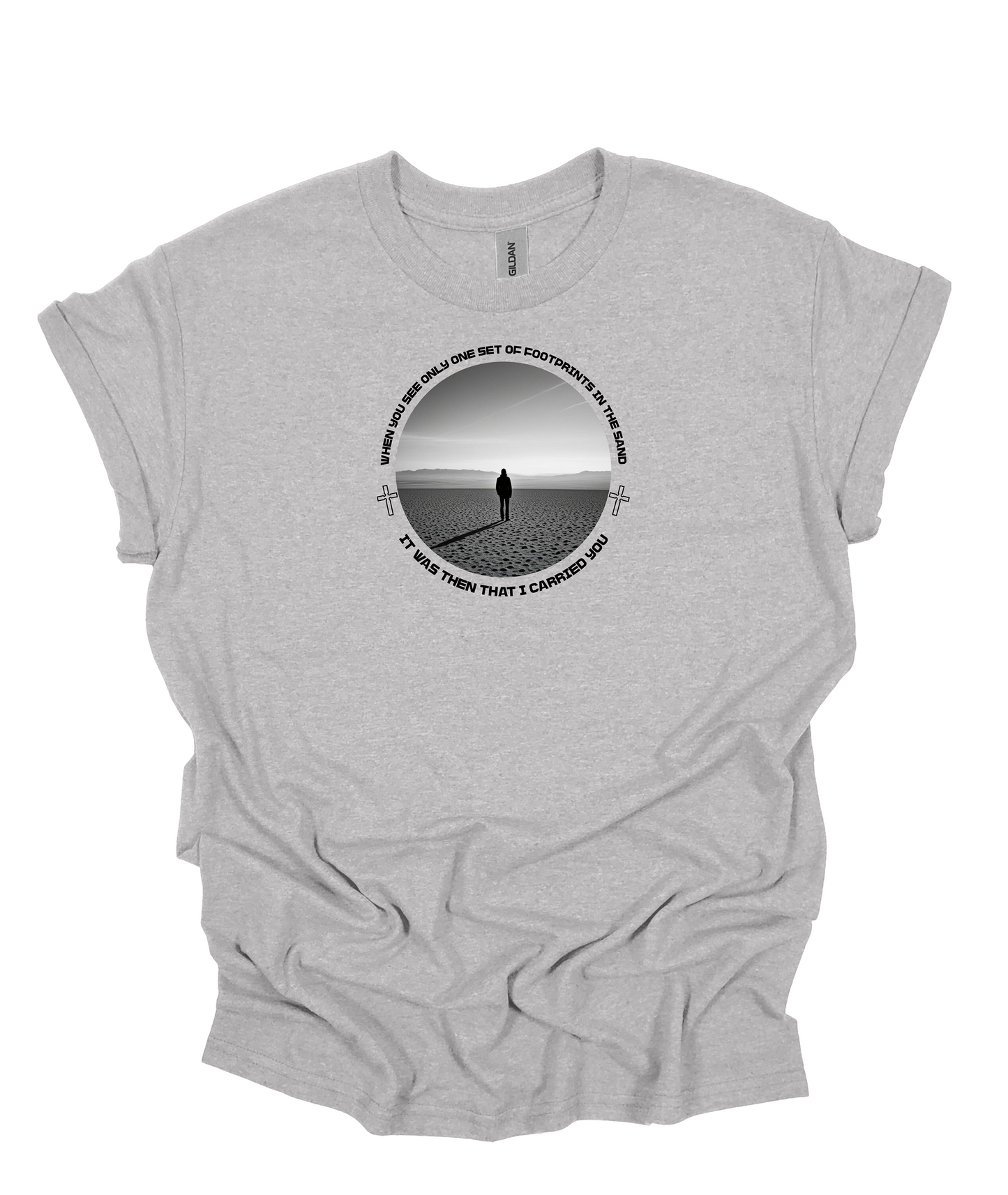 T-Shirt - "JESUS FOOTSTEPS" DTF Print