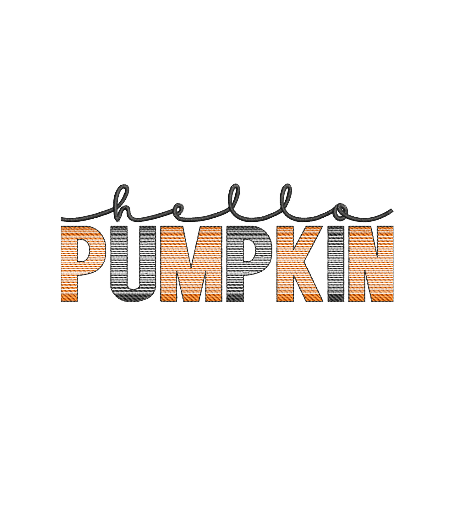 Embroidered Hoodie - "HELLO PUMPKIN"