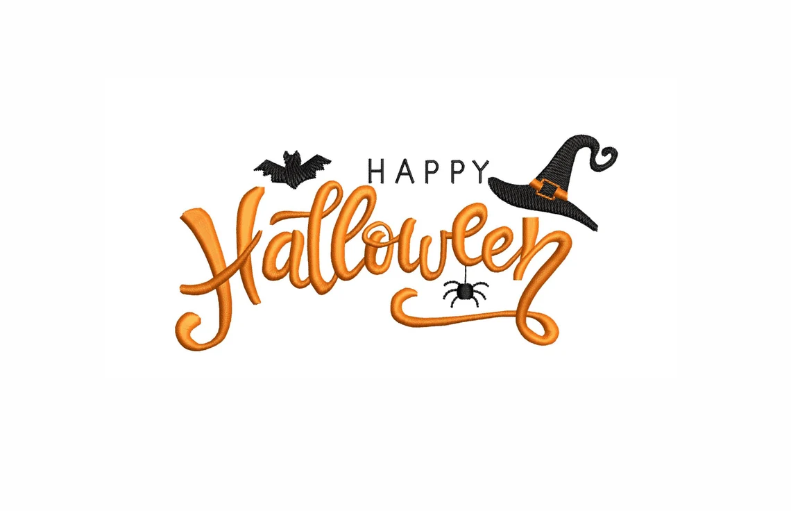 Embroidered Hoodie - "HAPPY HALLOWEEN"