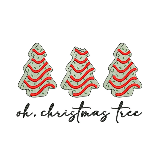 Embroidered Hoodie - "OH CHRISTMAS TREE COOKIES"