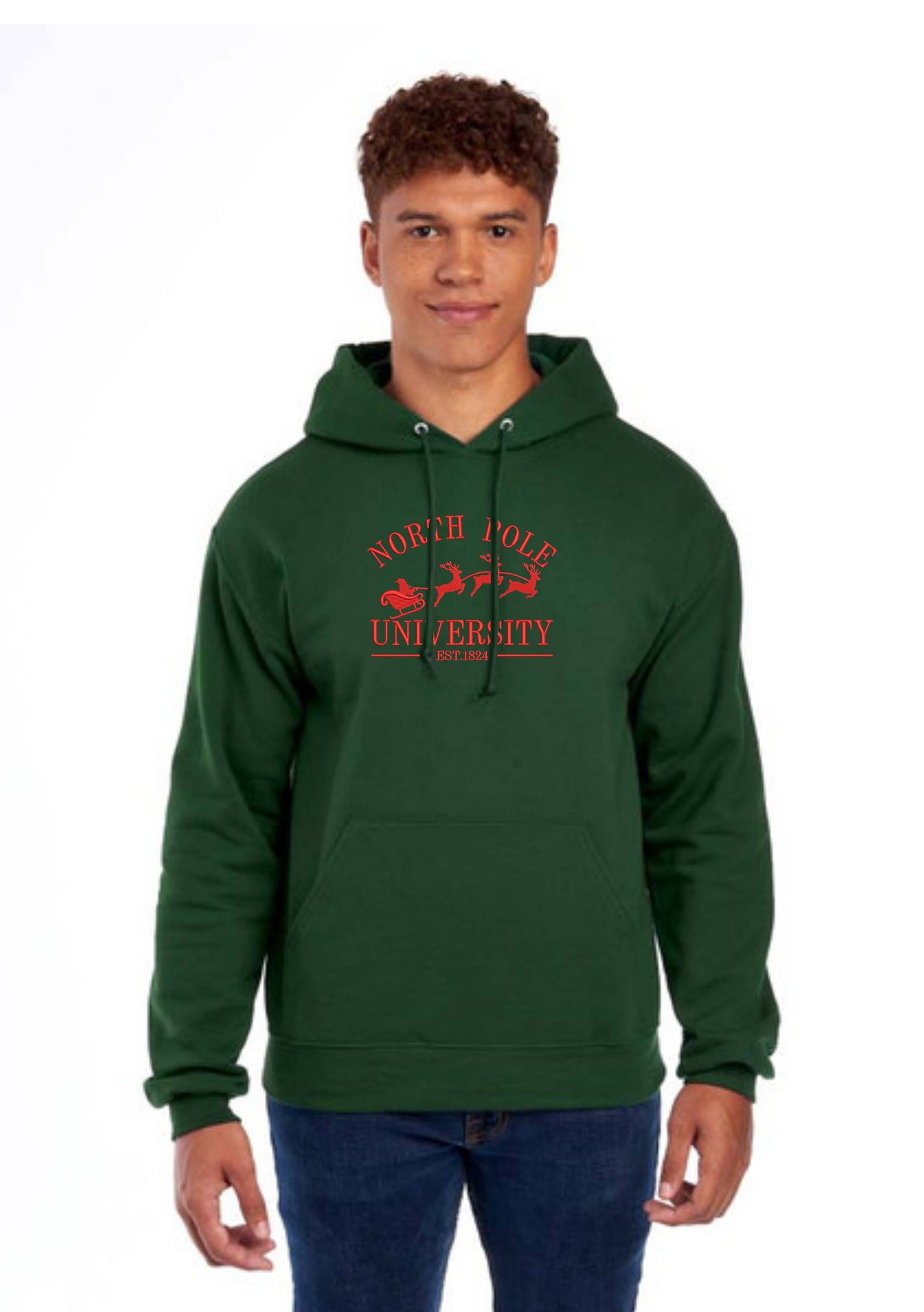 Embroidered Hoodie - "NORTH POLE UNIVERSITY"