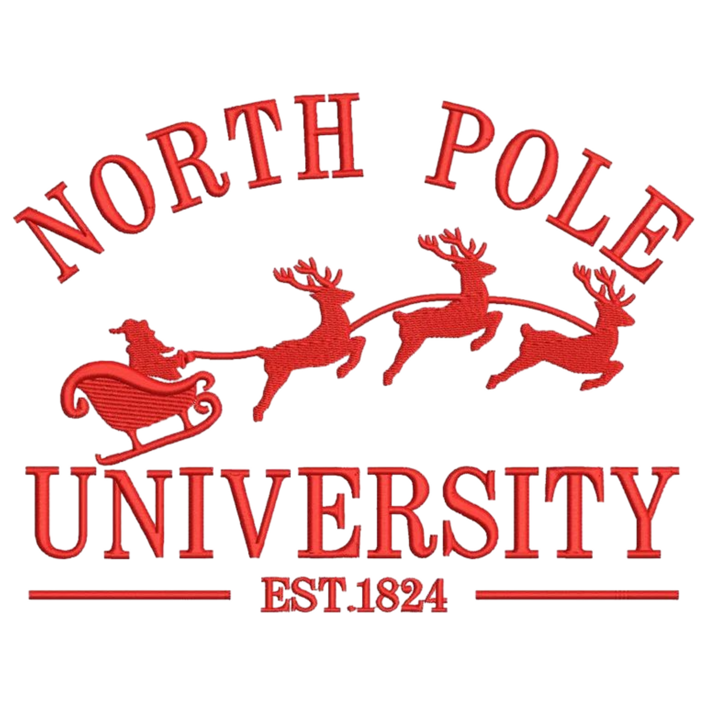 Embroidered Hoodie - "NORTH POLE UNIVERSITY"