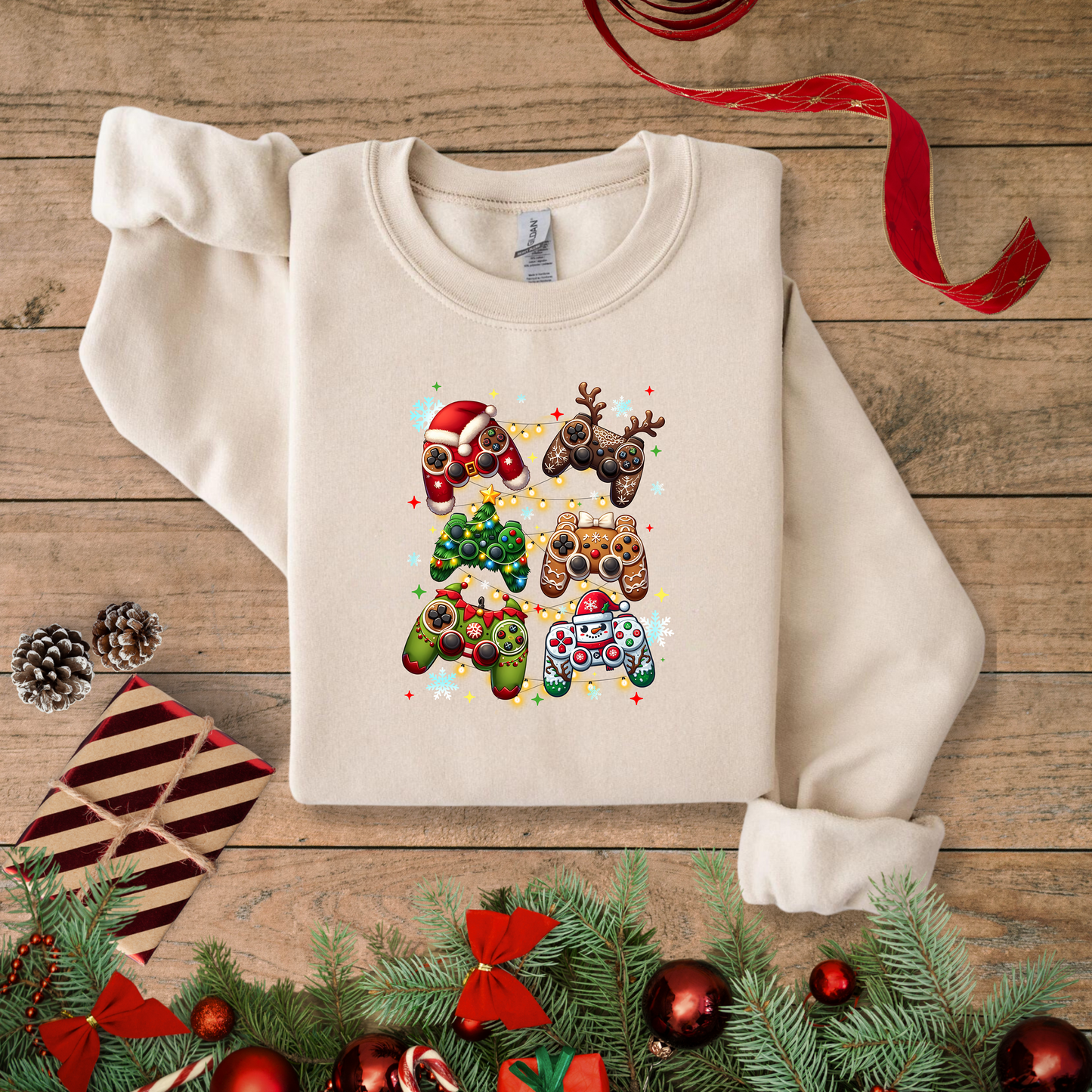Sweatshirt - "CHRISTMAS GAME CONTROLLERS" DTF Print