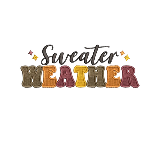 Embroidered Hoodie - "SWEATER WEATHER"