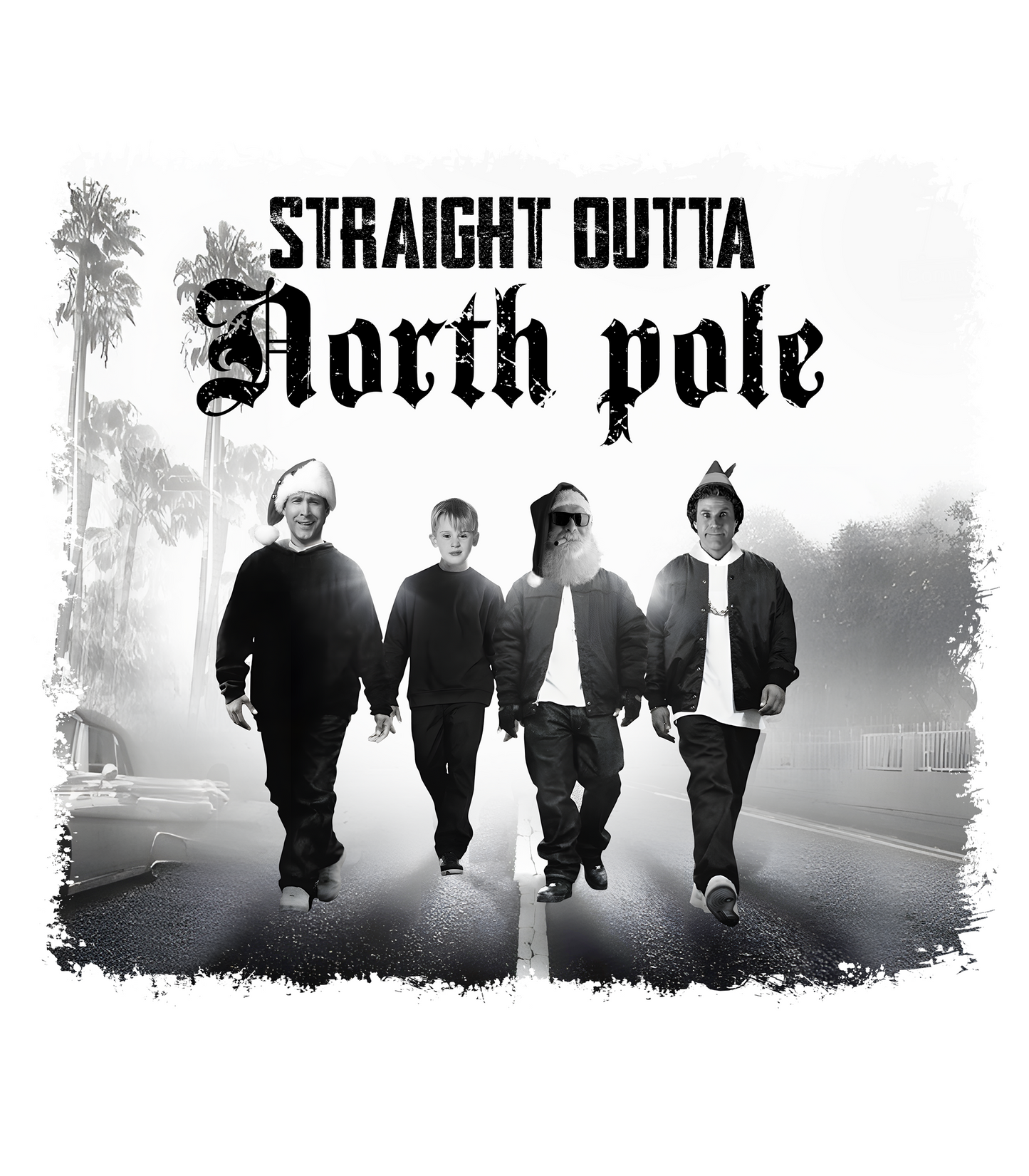 Sweatshirt - "STRAIGHT OUTTA NORTH POLE" DTF Print