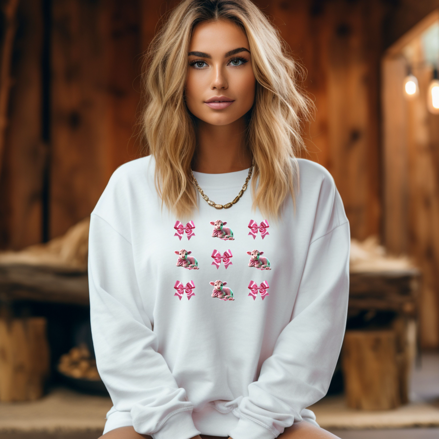 Baby Cows & Pink Bows